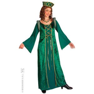Costume Eléonore velour vert et or