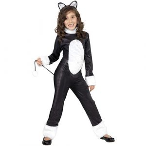 Costume enfant chat noir et blanc