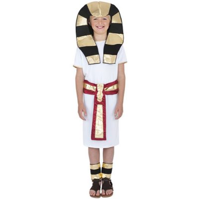 Costume enfant égyptien blanc doré