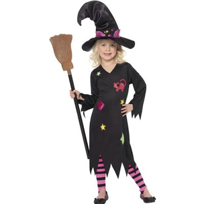 Costume enfant petite sorcière robe noire