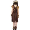 Costume enfant petite viking marron dos