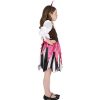 Costume enfant fille pirate noir blanc rose profil