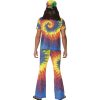 Costume homme 1960 hippie coloré dos