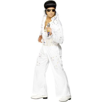 Costume homme Elvis blanc