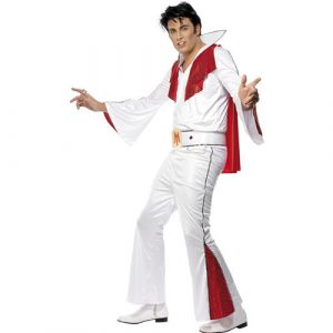 Costume homme Elvis blanc rouge
