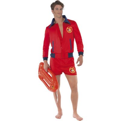 Costume homme maître nageur rouge