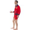 Costume homme maître nageur rouge profil