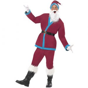 Costume homme père Noël bordeaux