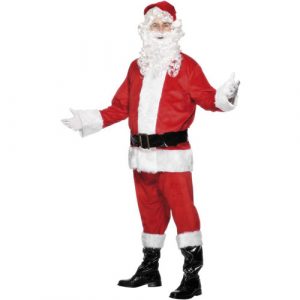 Costume homme père Noël velours