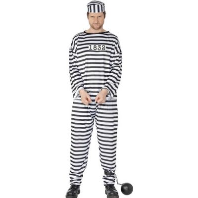 Costume homme prisonnier rayé