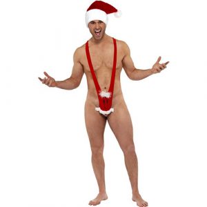 Costume homme slip Père Noël humour