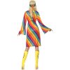 Costume femme hippie arc-en-ciel dos