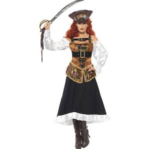 Costume femme miss steam punk pirate
