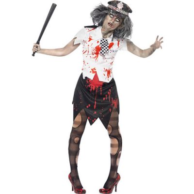 Costume femme policière zombie