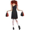 Costume femme pompom girl zombie dos