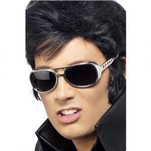 Lunettes Elvis noires argentées