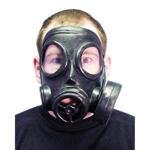 Masque gaz noir plastique adulte