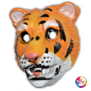 Masque plastique rigide tigre adulte