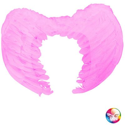 Ailes plumes roses - Accessoire deguisement