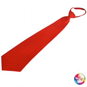 Cravate rouge satinée