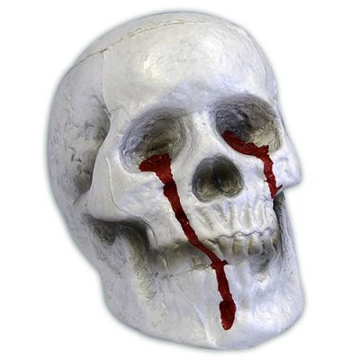 Crâne sanglant polystyrène 16x19 cm