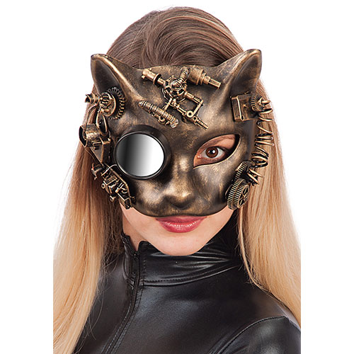 Masque de chat noir à plumes chat de Sorcières Masquerade Bal Déguisement 