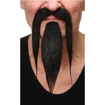 Moustache barbe luxe chinois noires