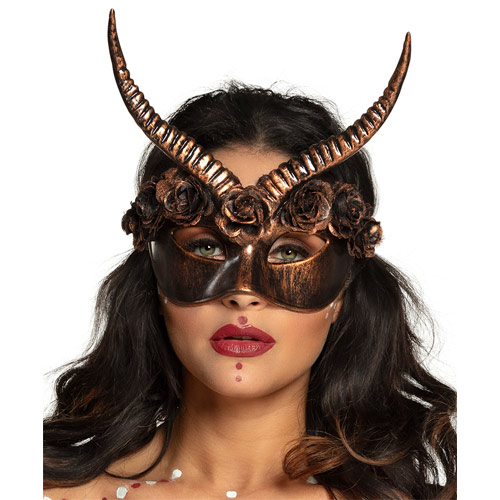 Masque De Bal Masqué Diable Latex - Masque Halloween Le Deguisement.com