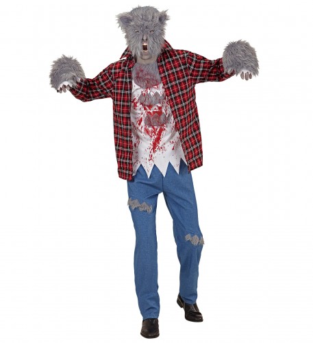 Garçons Halloween Loup-garou Fantaisie tous dans une tenue tout en un et chapeau tenue 