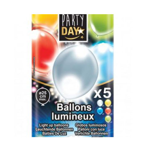 Ballons Lumineux Led Multicolor x5