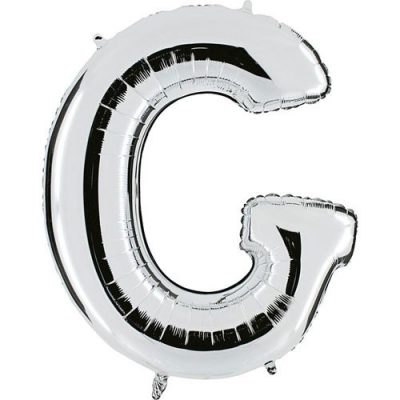 ballon-metallise-argent-lettre-G,-102-cm
